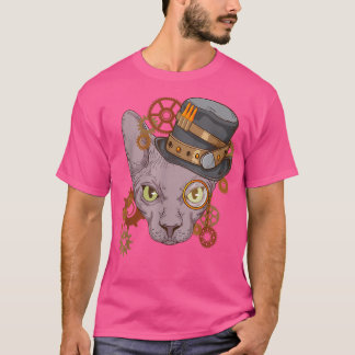 Sphyn Katze Steampunk Liebhaber Katzenbesitzer Vic T-Shirt