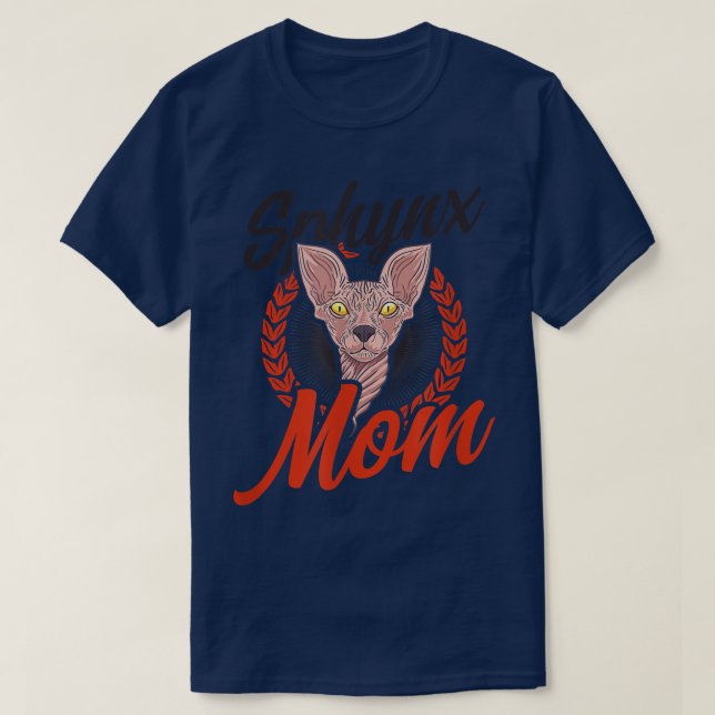 Sphyn Mama Design Sphyn Cat T-Shirt (Design vorne)