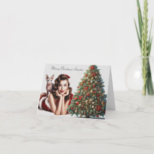 Sphynx Cat Adult Weihnachtskarte Karte