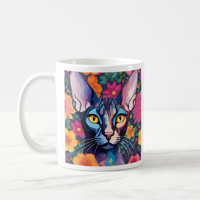 Sphynx Cat Art  Kaffeetasse (Links)