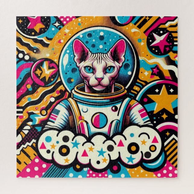 SPHYNX CAT-ASTRONAUT PUZZLE (Vertikal)
