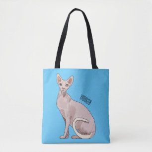 Sphynx cat cartoon illustration