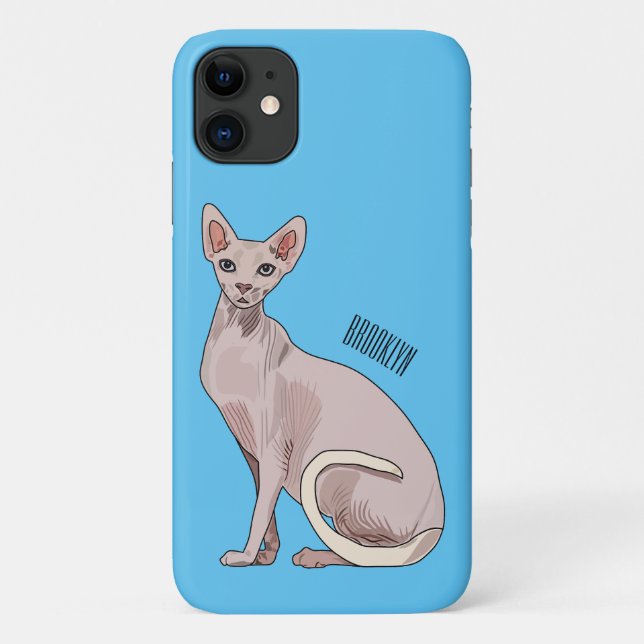 Sphynx cat cartoon illustration Case-Mate iPhone hülle (Rückseite)