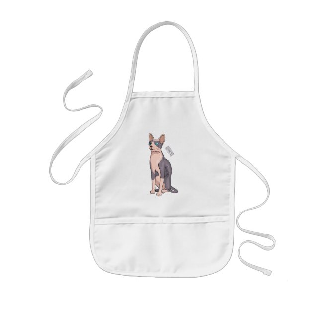 Sphynx cat cartoon illustration kinderschürze (Vorne)