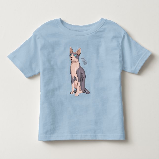 Sphynx cat cartoon illustration kleinkind t-shirt (Vorderseite)