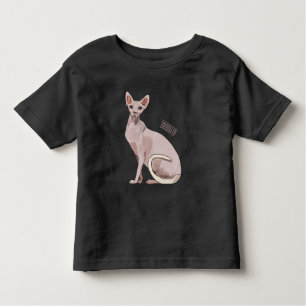 Sphynx cat cartoon illustration kleinkind t-shirt