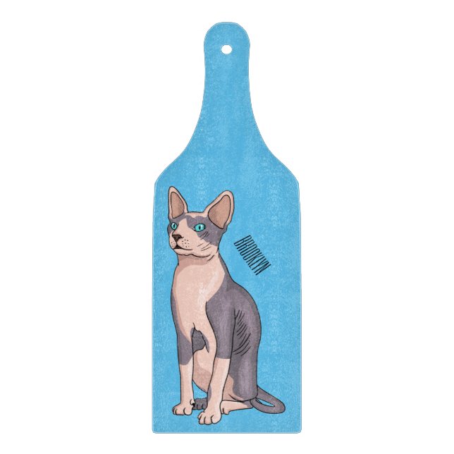 Sphynx cat cartoon illustration schneidebrett (Vorderseite)