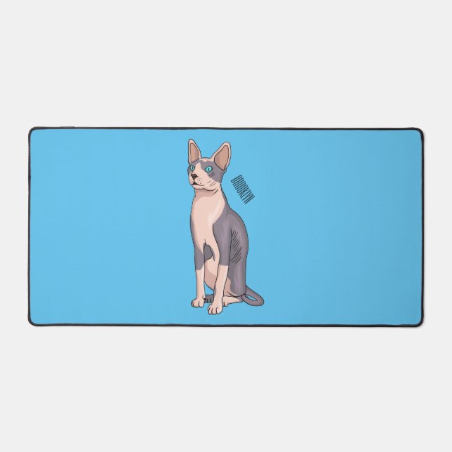Sphynx cat cartoon illustration schreibtischunterlage (Vorderseite)