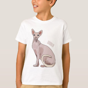 Sphynx cat cartoon illustration T-Shirt