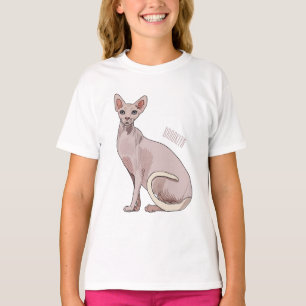 Sphynx cat cartoon illustration T-Shirt