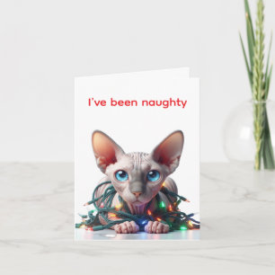 Sphynx Cat Christmas Card Karte