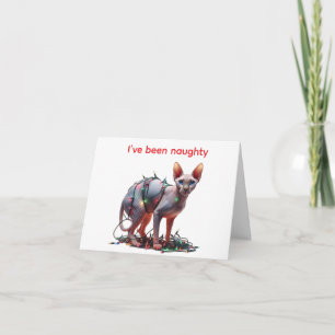 Sphynx Cat Christmas Card Karte