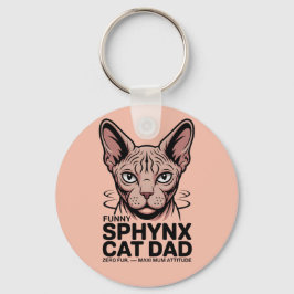 Sphynx Cat Dad Funny Vector Art Schlüsselanhänger