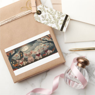 Sphynx Cat Halloween Spooky Rechteckiger Aufkleber