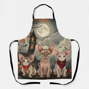Sphynx Cat Halloween Spooky Schürze