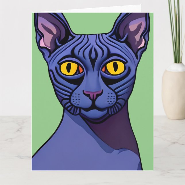 Sphynx Cat Karte (Vorderseite)