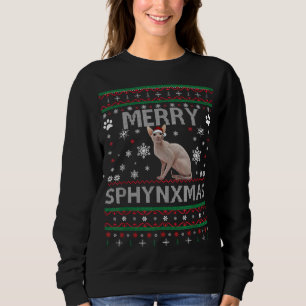 Sphynx Cat Lover Weihnachten Ugly Xmas Sweater Sph Sweatshirt