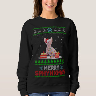 Sphynx Cat Lover Weihnachten Ugly Xmas Sweater Sph Sweatshirt