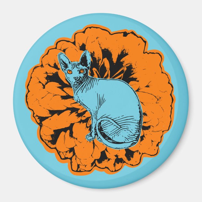 Sphynx Cat Magnet (Vorne)