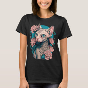 Sphynx Cat Niedlich Gezeichnet Grafik T-Shirt