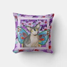 Sphynx Cat Ninja Fairy Lila Blume