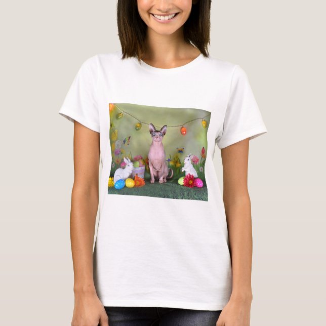 Sphynx Cat Oaster T-Shirt (Vorderseite)