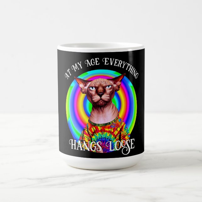 Sphynx Cat Over the Hill Birthday Kaffeetasse (Mittel)