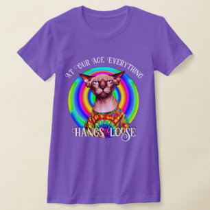 Sphynx Cat Over the Hill Birthday T-Shirt