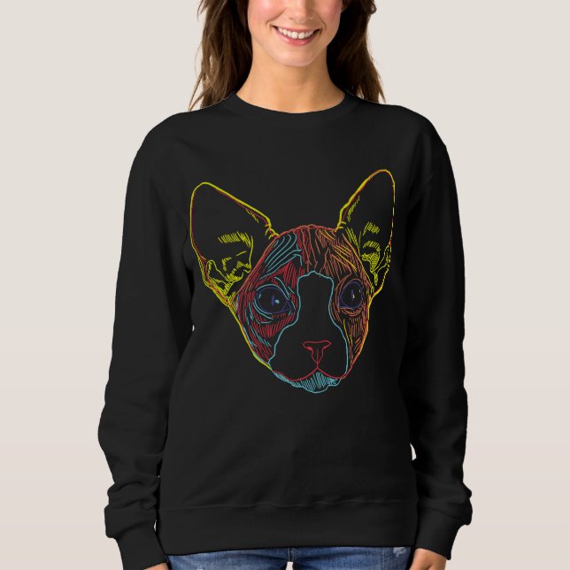 Sphynx Cat Sweatshirt (Vorderseite)