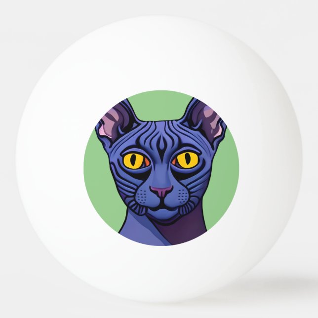 Sphynx Cat Tischtennisball (Vorderseite)