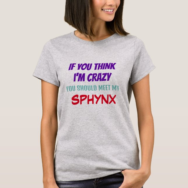 Sphynx Cat Women's T - Shirt Crazy Funny Funny (Vorderseite)
