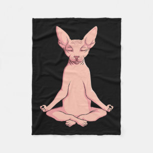 Sphynx Cat Yoga Meditation Züchter Frischtier Fleecedecke