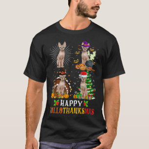 Sphynx Cats Halloween Erntedank WeihnachtsHallo T-Shirt