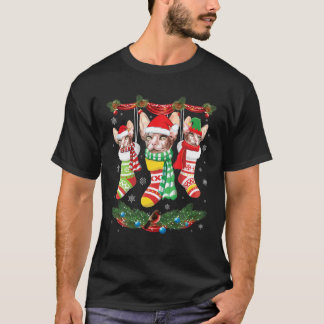 Sphynx Cats Inside Weihnachten Socken Frohe Weihna T-Shirt