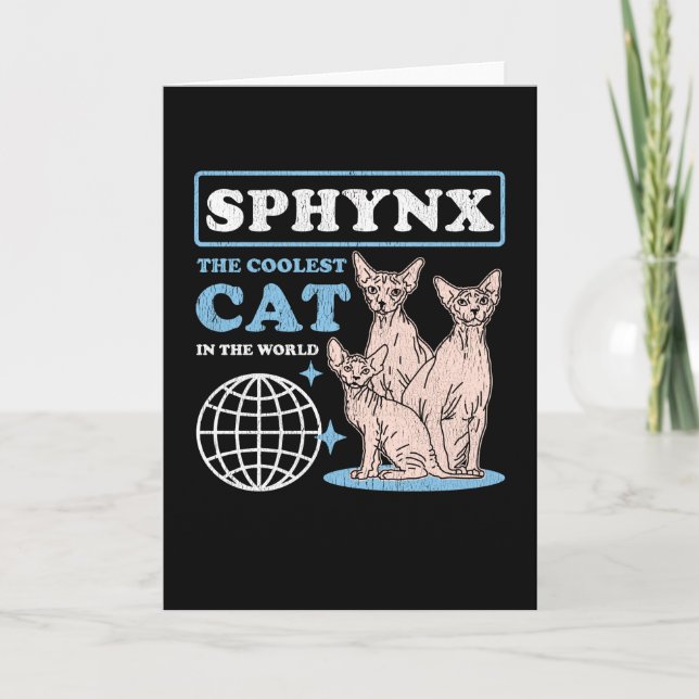Sphynx Coole Katze | Sphynx Karte (Vorderseite)