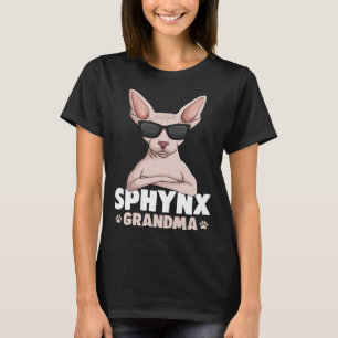 Sphynx Grandma Katze Sphinx Haarlose Katze T-Shirt