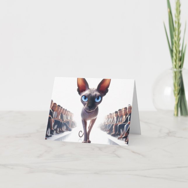 Sphynx-Grußkarte Karte (Vorderseite)