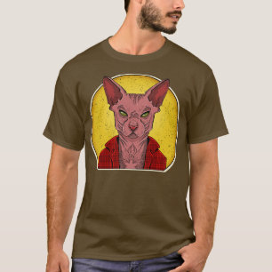 Sphynx Haairless Katzenatze Tattoo Vintag Sphinx C T-Shirt