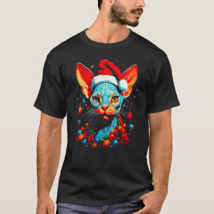 Sphynx haarlose Katze Weihnachten T-Shirt
