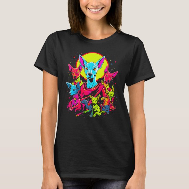 Sphynx Hairless Cat Abstract Art T-Shirt (Vorderseite)