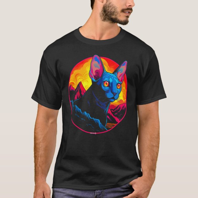 Sphynx Hairless Cat Mountain T-Shirt (Vorderseite)