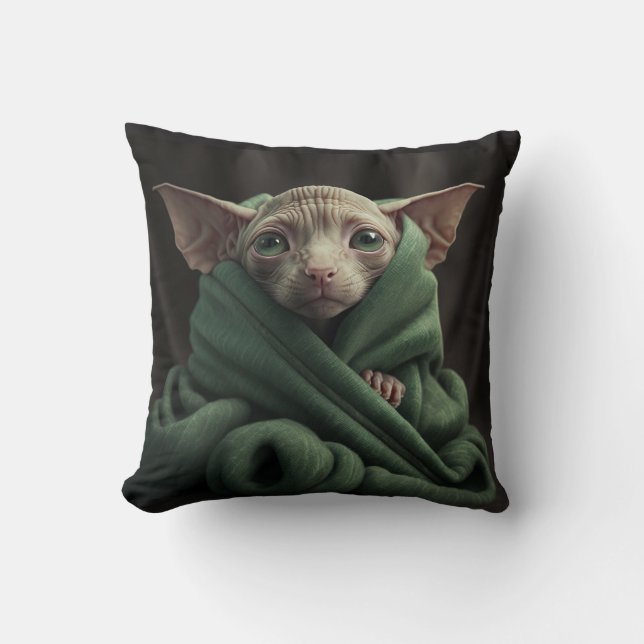 SPHYNX HAIRLESS CAT PILLOW KISSEN (Vorderseite)