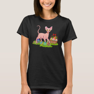 Sphynx Kat Ostereier Jagd Bunny Sphynx Katzenost T-Shirt