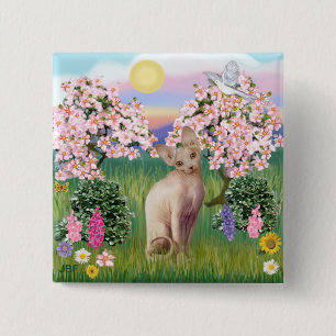 Sphynx-Katze 1- Blüten Button