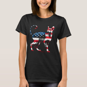 Sphynx-Katze Amerikanische Flagge - Patriotische U T-Shirt