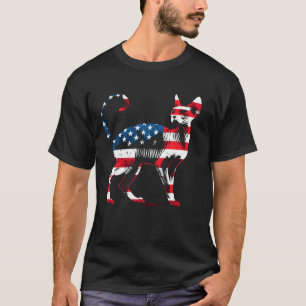 Sphynx-Katze Amerikanische Flagge - Patriotische U T-Shirt