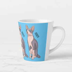 Sphynx-Katze Cartoon-Illustration Milchtasse