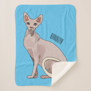 Sphynx-Katze Cartoon-Illustration Sherpadecke