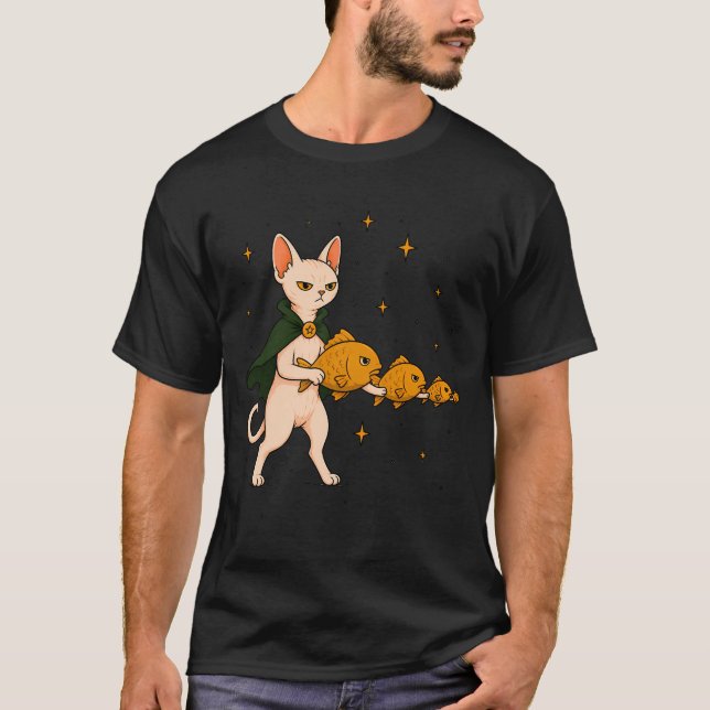 Sphynx-Katze-Fisch-Armee T-Shirt (Vorderseite)
