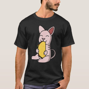 Sphynx-Katze frisst eine Taco-Haustier T-Shirt